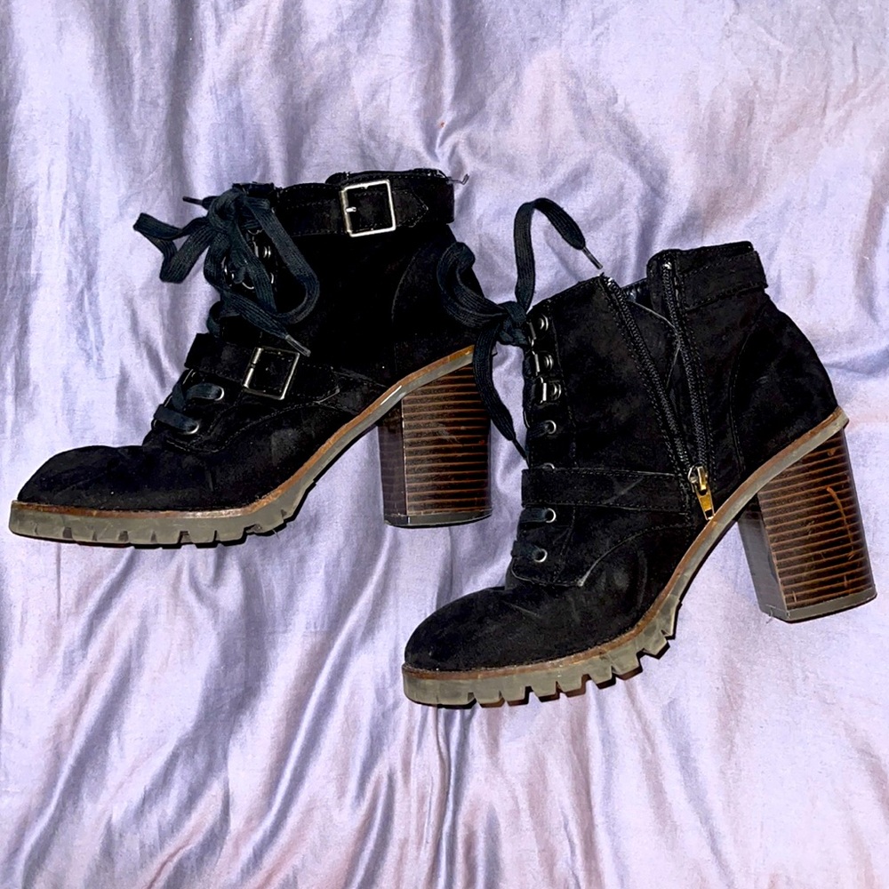 Dv8 Chunky Black Booties